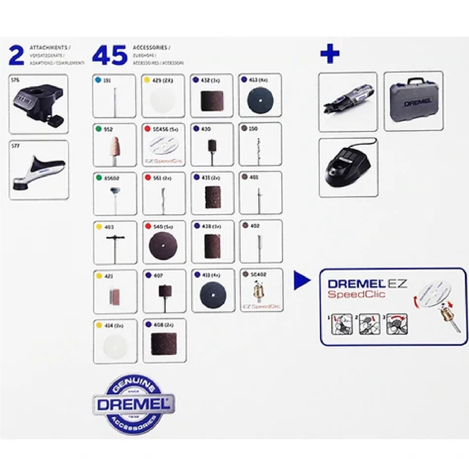 Dremel 8220 ( 82202/45 ) 1 X 12V Cordless Rotary Tool With Flexible Shaft & 45PC Accessories Bundle